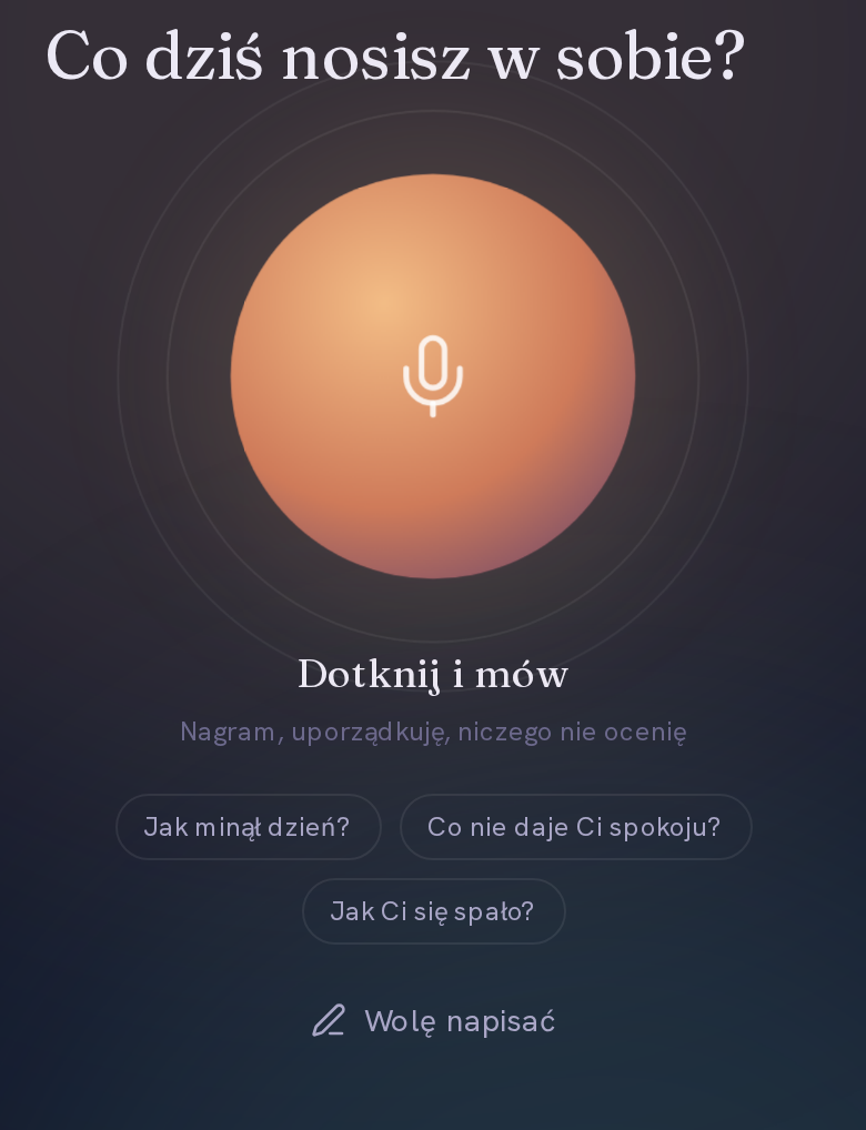 Dziś — Ekran z konta demonstracyjnego — to nie są niczyje wpisy.